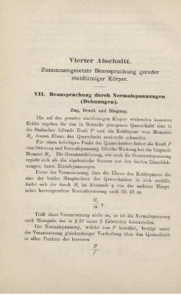 Vierter Abschnitt. Zusammengesetzte Beanspruchung gerader stabförmiger Körper.