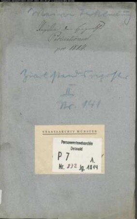 Zivilstandsregister (G 1814) der Munizipalität Tecklenburg. (Gemeinde: Tecklenburg, Kreis Tecklenburg)