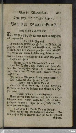 Das sechs und vierzigste Capitel. Von der Wappenkunst