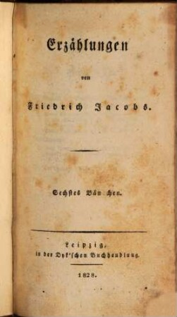 Erzählungen, 6