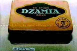 Blechdose für "50 STÜCK DZAMIA GOLD" BOSNIA CIGARETTEN