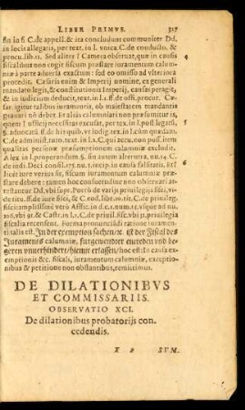 De Dilationibus Et Commissariis.