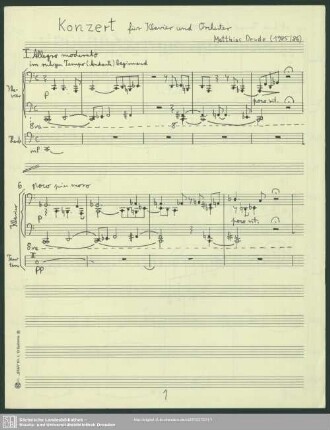 Konzert für Klavier und Orchester : (1985/86)