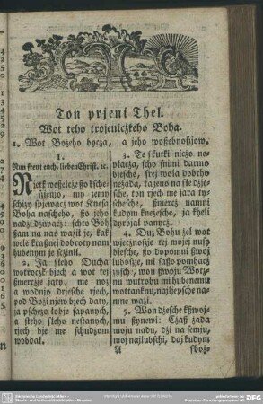 Ton prjeni Thel. Wot teho trojeniczkeho Boha