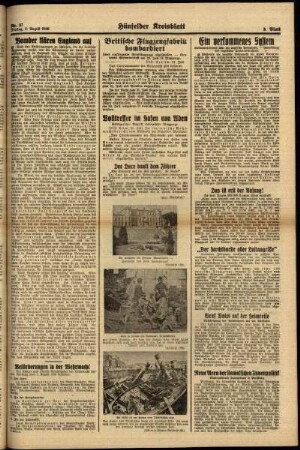 Zweite Ausgabe vom Freitag, den 02. August 1940.