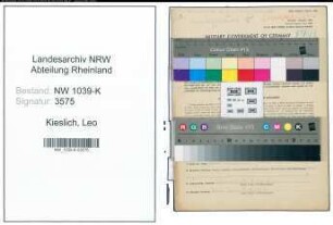 Entnazifizierung Leo Kieslich , geb. 15.09.1882 (Lehrer)