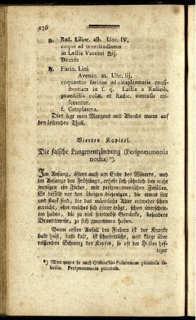 Viertes Kapitel. Die falsche Lungenentzündung (Peripneumonia notha)