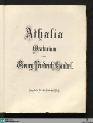 5: Athalia : Oratorium