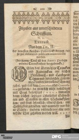 Zugaben aus unterschiedenen Schrifften.