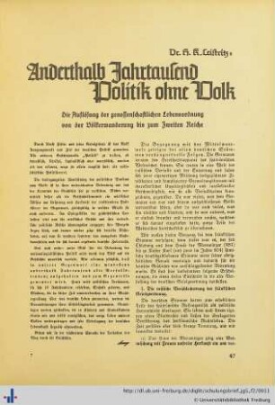 Anderthalb Jahrtausend Politik ohne Volk.