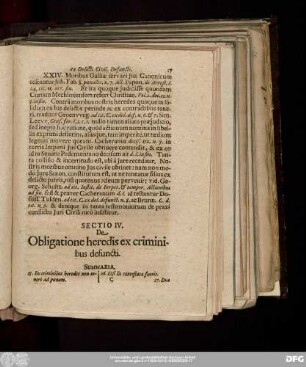 Sectio IV. De Obligatione heredis ex criminibus defuncti.