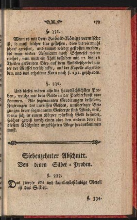 Siebenzehnter Abschnitt. Von denen Silber-Proben