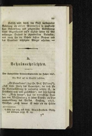 ¬Der¬ französische Primär-Unterricht im Jahre 1837 : ein Blick auf die Statistik desselben ; [Schulnachrichten]