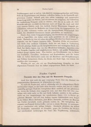 Fünftes Capitel. Übersicht über den Plan und die Monumente Pompejis.