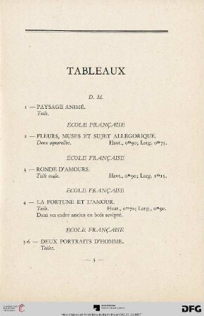 Tableaux (Nr. 1-12)