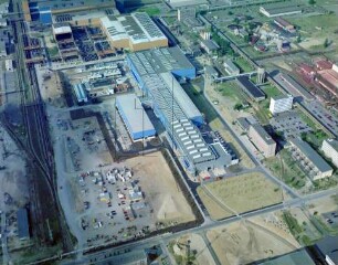 Hüttenwerk "EKO Stahl" in Eisenhüttenstadt : Blickrichtung Osten