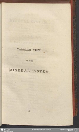 Tabular View Of The Mineral System