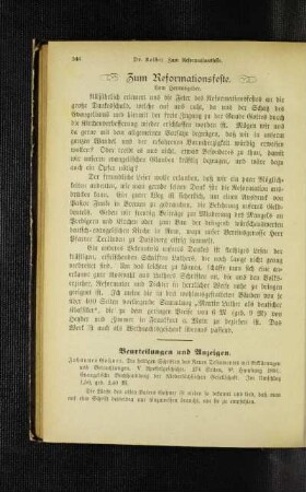 Zum Reformationsfeste