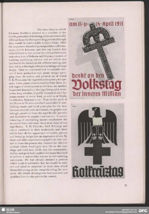 Denkt an den Volkstag der Inneren Mission. Am 13. und 14. April 1935