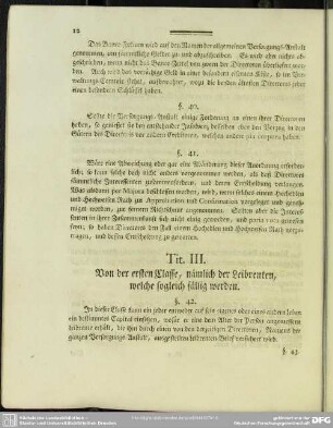Tit. III. Von der ersten Classe, nämlich der Leibrenten, welche sogleich fällig werden