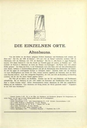 Die einzelnen Orte