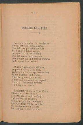 Verdades de a puño