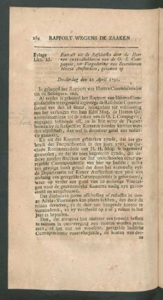 Bylage Litt. M. Extract uit de resolutien door de heeren bewindhebberen van de O. I. Compagnie ... donderdag den 21 april 1791