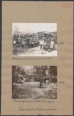 Hinter den deutschen Verschanzungen an der Aisne