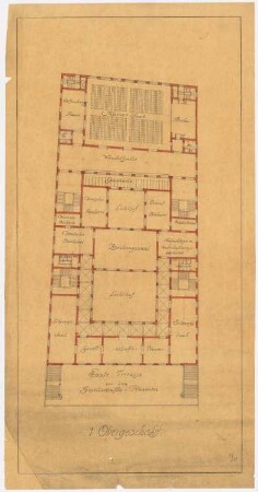 Haus der Freundschaft, Istanbul Vorprojekt 1: Grundriss 1.OG