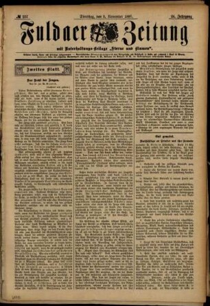 Zweite Ausgabe vom Dienstag, den 09. November 1897.