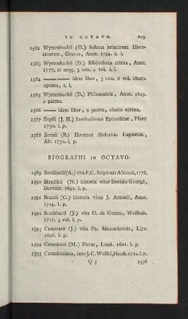 249-267, Biographi in Octavo - Miscellanei in Duodecimo