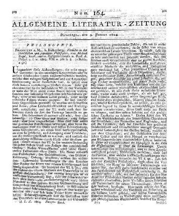 Engel, M.: Versuche in der scientifischen und populären Philosophie. Frankfurt am Main: Eichenberg 1803