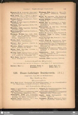 XIII. Elsass-Lothringer Bezirksverein.