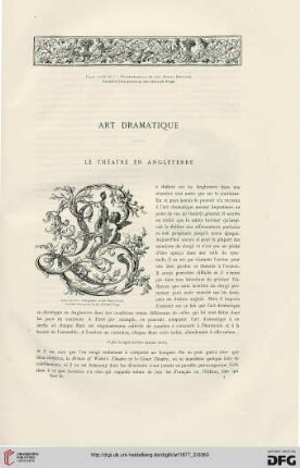 3: Art dramatique : le théatre en Angleterre