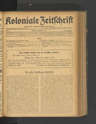 Nr. 9. Berlin, 28. Februar 1913. 14. Jahrgang.