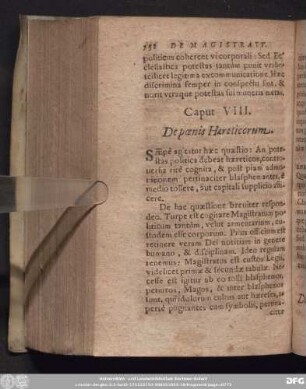 Caput VIII. De poenis Haereticorum.