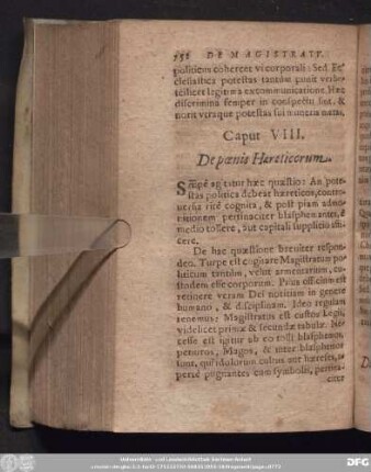 Caput VIII. De poenis Haereticorum.