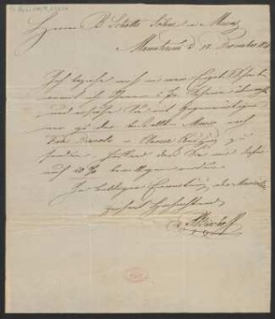 Brief an B. Schott's Söhne : 17.12.1831