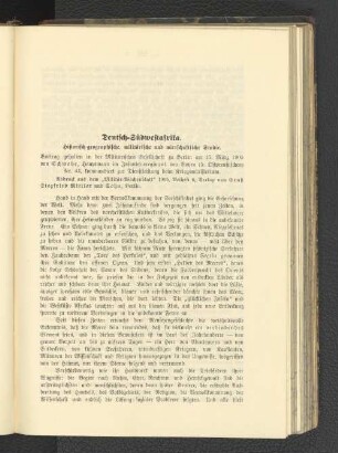 Deutsch-Südwestafrika.