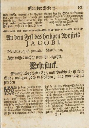 An dem Fest des heiligen Apostels Jacobi.