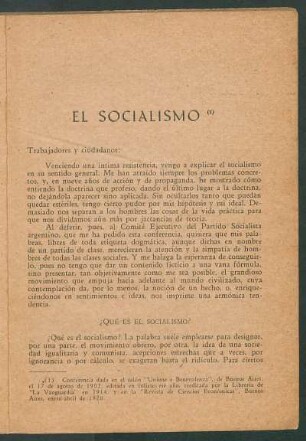 El Socialismo