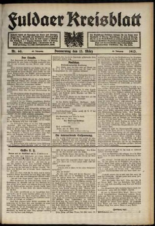 Ausgabe vom Donnerstag, den 13. März 1913.