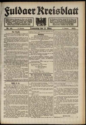 Ausgabe vom Donnerstag, den 13. März 1913.