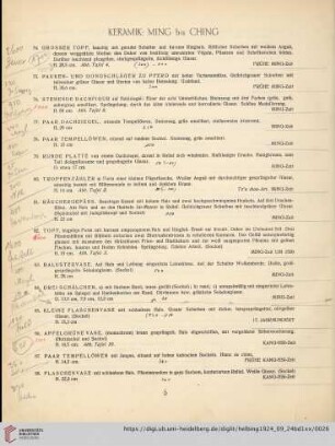 Keramik: Ming bis Ching (Nr. 74-193)