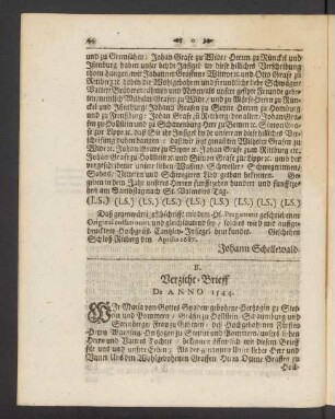 B. Verzicht-Brieff De Anno 1544.
