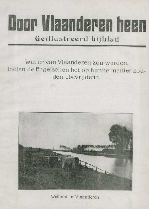 Door Vlaanderen heen - geïllustreerd bijblad: Wat er van Vlaanderen zou worden, indien de Engelschen het op hunne manier zouden "bevrijden"