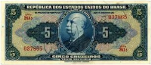 Geldschein, 5 Cruzeiros, 1943