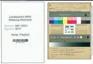 Entnazifizierung Friedrich Hertel , geb. 25.11.1919 (Schlosser)