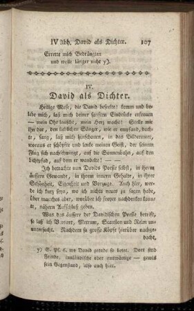 IV. David als Dichter.