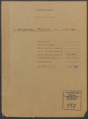 Glasenapp, Helmuth von * 1891